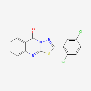 molecular formula C15H7Cl2N3OS B4779336 2-(2,5-dichlorophenyl)-5H-[1,3,4]thiadiazolo[2,3-b]quinazolin-5-one 