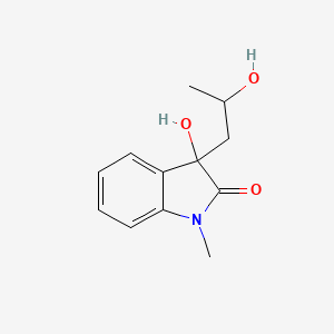 molecular formula C12H15NO3 B4779350 3-hydroxy-3-(2-hydroxypropyl)-1-methyl-1,3-dihydro-2H-indol-2-one 
