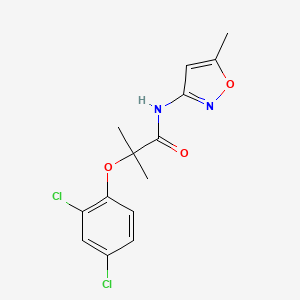 molecular formula C14H14Cl2N2O3 B4779353 2-(2,4-dichlorophenoxy)-2-methyl-N-(5-methyl-3-isoxazolyl)propanamide 