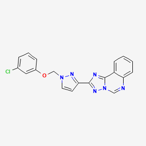 molecular formula C19H13ClN6O B4779357 2-{1-[(3-chlorophenoxy)methyl]-1H-pyrazol-3-yl}[1,2,4]triazolo[1,5-c]quinazoline 