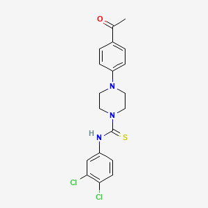 molecular formula C19H19Cl2N3OS B4779358 4-(4-acetylphenyl)-N-(3,4-dichlorophenyl)-1-piperazinecarbothioamide 