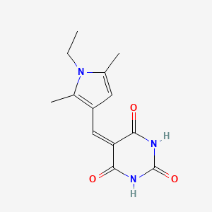 molecular formula C13H15N3O3 B4779371 5-[(1-ethyl-2,5-dimethyl-1H-pyrrol-3-yl)methylene]-2,4,6(1H,3H,5H)-pyrimidinetrione 