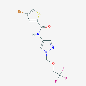 molecular formula C11H9BrF3N3O2S B4779398 4-bromo-N-{1-[(2,2,2-trifluoroethoxy)methyl]-1H-pyrazol-4-yl}-2-thiophenecarboxamide 