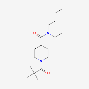 molecular formula C17H32N2O2 B4779404 N-butyl-1-(2,2-dimethylpropanoyl)-N-ethyl-4-piperidinecarboxamide 