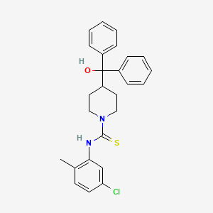 molecular formula C26H27ClN2OS B4779415 N-(5-chloro-2-methylphenyl)-4-[hydroxy(diphenyl)methyl]-1-piperidinecarbothioamide 