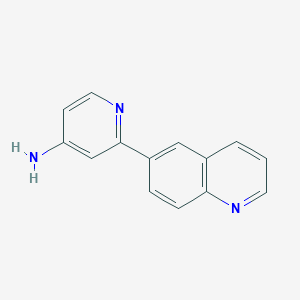 molecular formula C14H11N3 B4779433 2-quinolin-6-ylpyridin-4-amine 