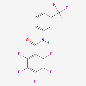 molecular formula C14H5F8NO B4779442 2,3,4,5,6-pentafluoro-N-[3-(trifluoromethyl)phenyl]benzamide 