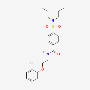 molecular formula C21H27ClN2O4S B4779477 N-[2-(2-chlorophenoxy)ethyl]-4-[(dipropylamino)sulfonyl]benzamide 