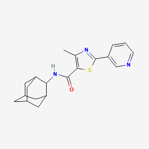 molecular formula C20H23N3OS B4779478 N-2-adamantyl-4-methyl-2-(3-pyridinyl)-1,3-thiazole-5-carboxamide 