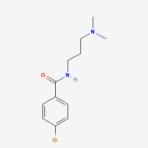 molecular formula C12H17BrN2O B4779505 4-bromo-N-[3-(dimethylamino)propyl]benzamide 