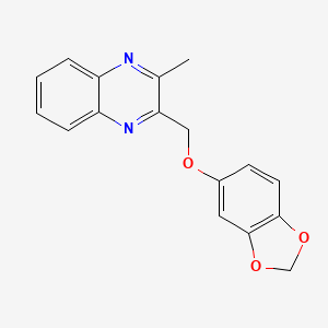 molecular formula C17H14N2O3 B4779533 2-[(1,3-benzodioxol-5-yloxy)methyl]-3-methylquinoxaline 