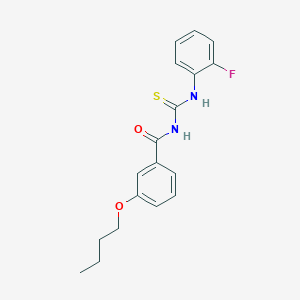 molecular formula C18H19FN2O2S B4779590 3-butoxy-N-{[(2-fluorophenyl)amino]carbonothioyl}benzamide 