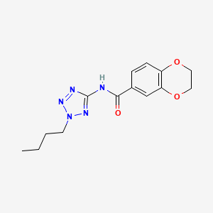 molecular formula C14H17N5O3 B4779594 N-(2-butyl-2H-tetrazol-5-yl)-2,3-dihydro-1,4-benzodioxine-6-carboxamide 