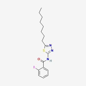 molecular formula C17H22IN3OS B4779602 2-iodo-N-(5-octyl-1,3,4-thiadiazol-2-yl)benzamide 