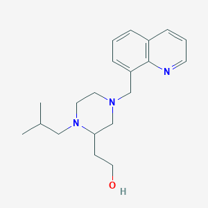 molecular formula C20H29N3O B4779631 2-[1-isobutyl-4-(8-quinolinylmethyl)-2-piperazinyl]ethanol 