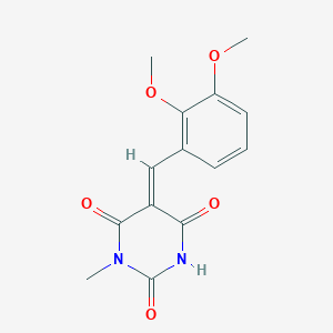 molecular formula C14H14N2O5 B4779652 5-(2,3-dimethoxybenzylidene)-1-methyl-2,4,6(1H,3H,5H)-pyrimidinetrione 