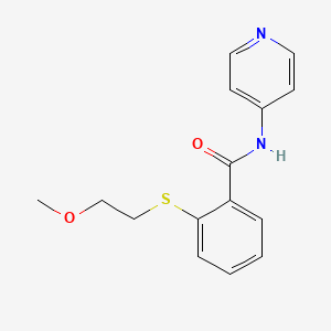 molecular formula C15H16N2O2S B4779656 2-[(2-methoxyethyl)thio]-N-4-pyridinylbenzamide 