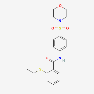 molecular formula C19H22N2O4S2 B4779687 2-(ethylthio)-N-[4-(4-morpholinylsulfonyl)phenyl]benzamide 