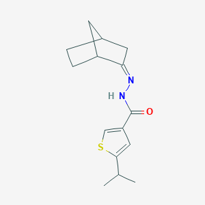 molecular formula C15H20N2OS B4779700 N'-bicyclo[2.2.1]hept-2-ylidene-5-isopropyl-3-thiophenecarbohydrazide 