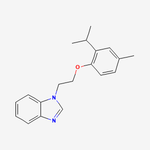 molecular formula C19H22N2O B4779707 1-[2-(2-isopropyl-4-methylphenoxy)ethyl]-1H-benzimidazole 