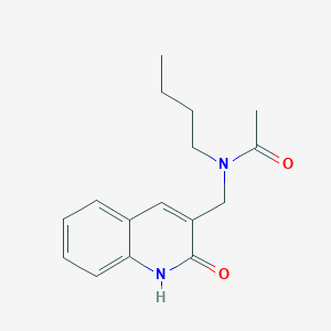molecular formula C16H20N2O2 B4779718 N-butyl-N-[(2-hydroxy-3-quinolinyl)methyl]acetamide 