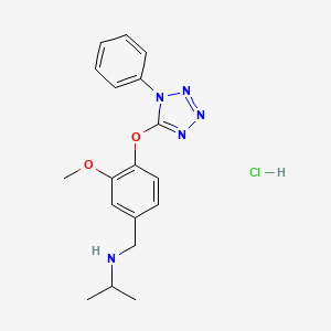 molecular formula C18H22ClN5O2 B4779732 N-{3-methoxy-4-[(1-phenyl-1H-tetrazol-5-yl)oxy]benzyl}-2-propanamine hydrochloride 