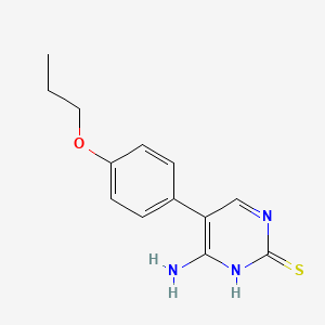 molecular formula C13H15N3OS B4779738 4-amino-5-(4-propoxyphenyl)-2-pyrimidinethiol 