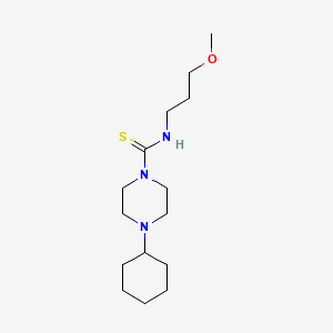 molecular formula C15H29N3OS B4779790 4-cyclohexyl-N-(3-methoxypropyl)-1-piperazinecarbothioamide 