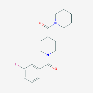 molecular formula C18H23FN2O2 B4779806 1-(3-FLUOROBENZOYL)-4-(PIPERIDINE-1-CARBONYL)PIPERIDINE 