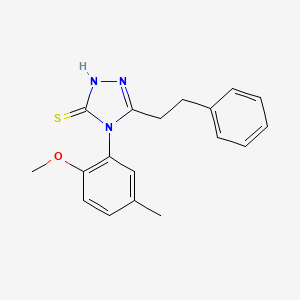 molecular formula C18H19N3OS B4779822 4-(2-methoxy-5-methylphenyl)-5-(2-phenylethyl)-4H-1,2,4-triazole-3-thiol 