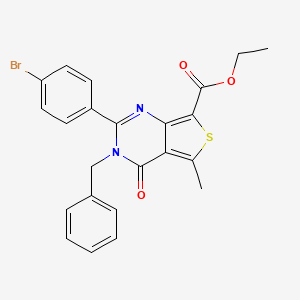 molecular formula C23H19BrN2O3S B4779879 ethyl 3-benzyl-2-(4-bromophenyl)-5-methyl-4-oxo-3,4-dihydrothieno[3,4-d]pyrimidine-7-carboxylate 