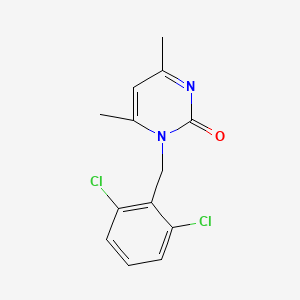 molecular formula C13H12Cl2N2O B4779898 1-(2,6-dichlorobenzyl)-4,6-dimethylpyrimidin-2(1H)-one 