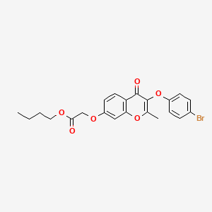 molecular formula C22H21BrO6 B4779913 butyl {[3-(4-bromophenoxy)-2-methyl-4-oxo-4H-chromen-7-yl]oxy}acetate 