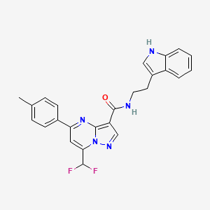 molecular formula C25H21F2N5O B4779918 7-(difluoromethyl)-N-[2-(1H-indol-3-yl)ethyl]-5-(4-methylphenyl)pyrazolo[1,5-a]pyrimidine-3-carboxamide 