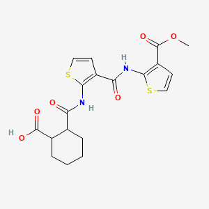 2-({[3-({[3-(methoxycarbonyl)-2-thienyl]amino}carbonyl)-2-thienyl]amino}carbonyl)cyclohexanecarboxylic acid