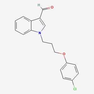molecular formula C18H16ClNO2 B4779950 1-[3-(4-chlorophenoxy)propyl]-1H-indole-3-carbaldehyde 