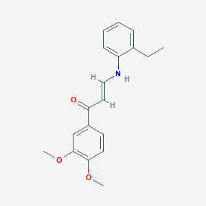 1-(3,4-dimethoxyphenyl)-3-[(2-ethylphenyl)amino]-2-propen-1-one