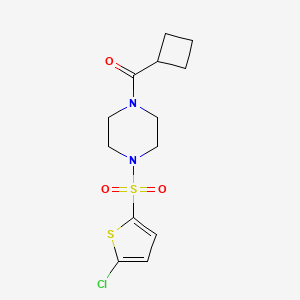 molecular formula C13H17ClN2O3S2 B4779996 1-[(5-chloro-2-thienyl)sulfonyl]-4-(cyclobutylcarbonyl)piperazine 