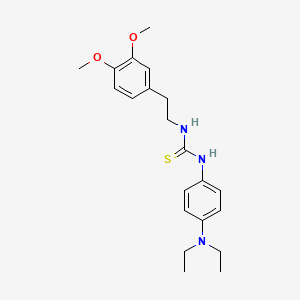 molecular formula C21H29N3O2S B4780008 N-[4-(diethylamino)phenyl]-N'-[2-(3,4-dimethoxyphenyl)ethyl]thiourea 