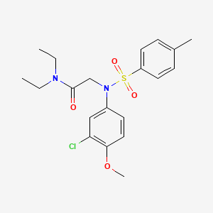 molecular formula C20H25ClN2O4S B4780032 N~2~-(3-chloro-4-methoxyphenyl)-N~1~,N~1~-diethyl-N~2~-[(4-methylphenyl)sulfonyl]glycinamide 
