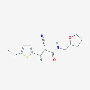 molecular formula C15H18N2O2S B4780052 2-cyano-3-(5-ethyl-2-thienyl)-N-(tetrahydro-2-furanylmethyl)acrylamide 