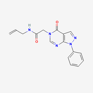 molecular formula C16H15N5O2 B4780093 N-allyl-2-(4-oxo-1-phenyl-1,4-dihydro-5H-pyrazolo[3,4-d]pyrimidin-5-yl)acetamide 