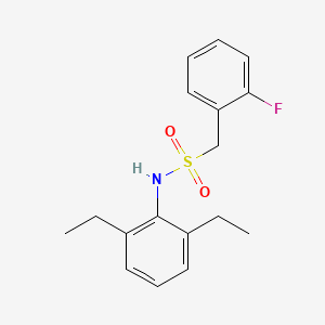 molecular formula C17H20FNO2S B4780114 N-(2,6-diethylphenyl)-1-(2-fluorophenyl)methanesulfonamide 