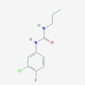 molecular formula C10H12ClFN2O B4780172 N-(3-chloro-4-fluorophenyl)-N'-propylurea 