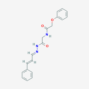 N-{2-oxo-2-[2-(3-phenyl-2-propen-1-ylidene)hydrazino]ethyl}-2-phenoxyacetamide
