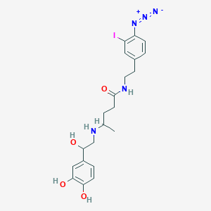 B047802 N-[2-(4-azido-3-iodophenyl)ethyl]-4-[[2-(3,4-dihydroxyphenyl)-2-hydroxyethyl]amino]pentanamide CAS No. 117685-73-1