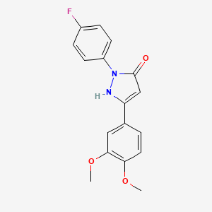 3-(3,4-dimethoxyphenyl)-1-(4-fluorophenyl)-1H-pyrazol-5-ol