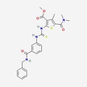 molecular formula C25H26N4O4S2 B4780274 methyl 2-{[({3-[(benzylamino)carbonyl]phenyl}amino)carbonothioyl]amino}-5-[(dimethylamino)carbonyl]-4-methyl-3-thiophenecarboxylate 