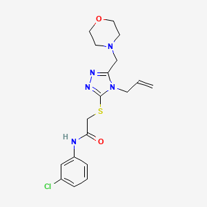 molecular formula C18H22ClN5O2S B4780285 2-{[4-allyl-5-(4-morpholinylmethyl)-4H-1,2,4-triazol-3-yl]thio}-N-(3-chlorophenyl)acetamide 