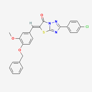 molecular formula C25H18ClN3O3S B4780298 5-[4-(benzyloxy)-3-methoxybenzylidene]-2-(4-chlorophenyl)[1,3]thiazolo[3,2-b][1,2,4]triazol-6(5H)-one 